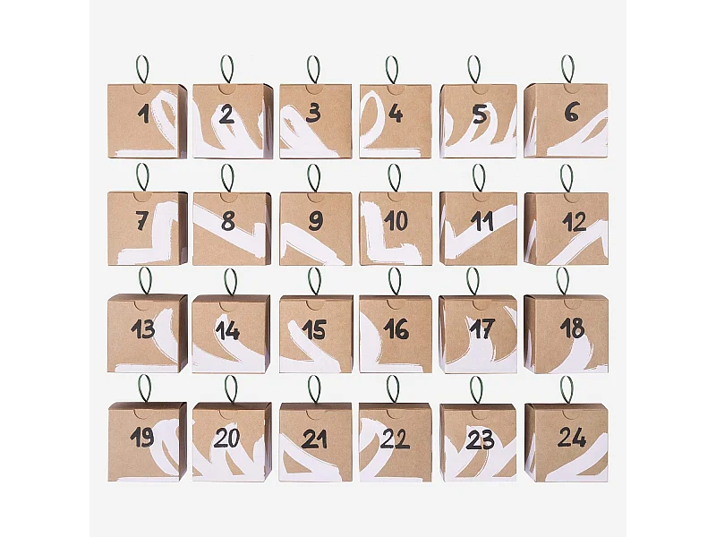 Habitat - Décoration de Noël - Calendrier de l'avent en papier - 24 boîtes - Design by Habitat Design Studio - Vaneo