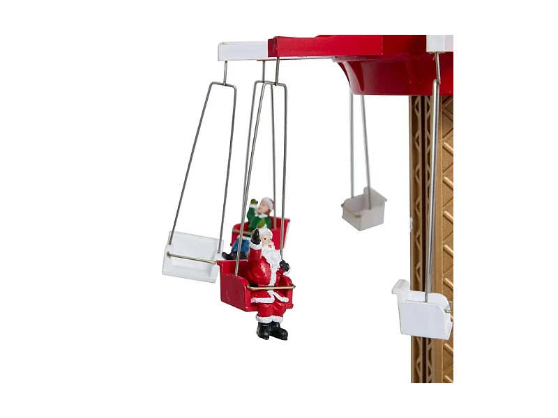 Village de Noël manège chaises volantes lumineux et animé