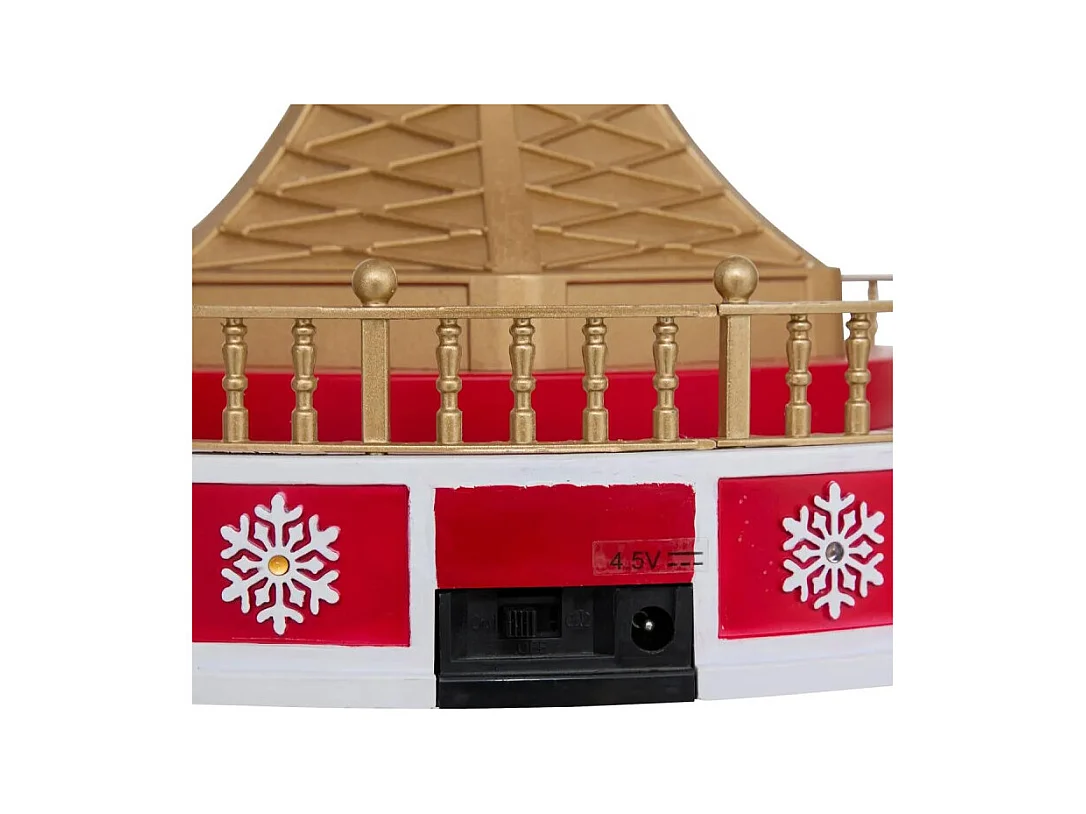 Village de Noël manège chaises volantes lumineux et animé