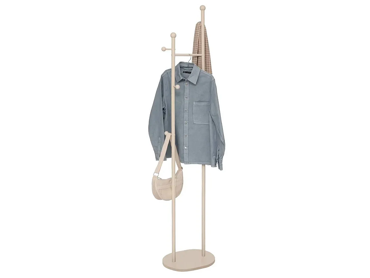 Porte- Manteau 6 Tiges "Liny" 187cm Beige