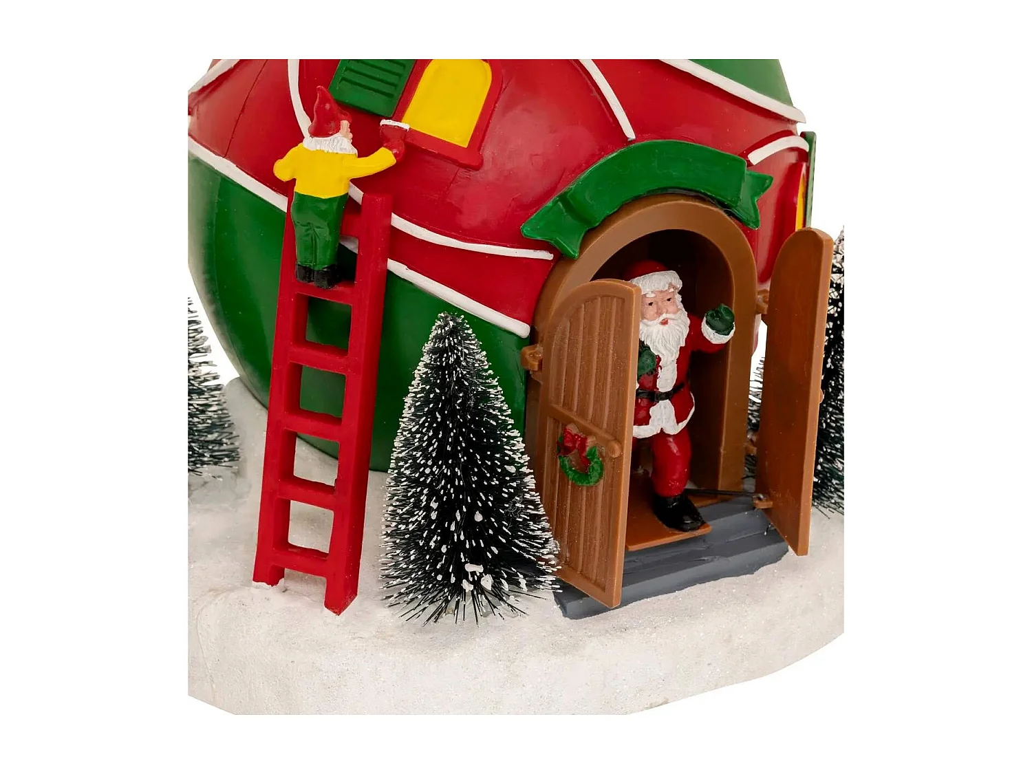Village de Noël Lumineux "Maison Boule" 22cm Multicolore