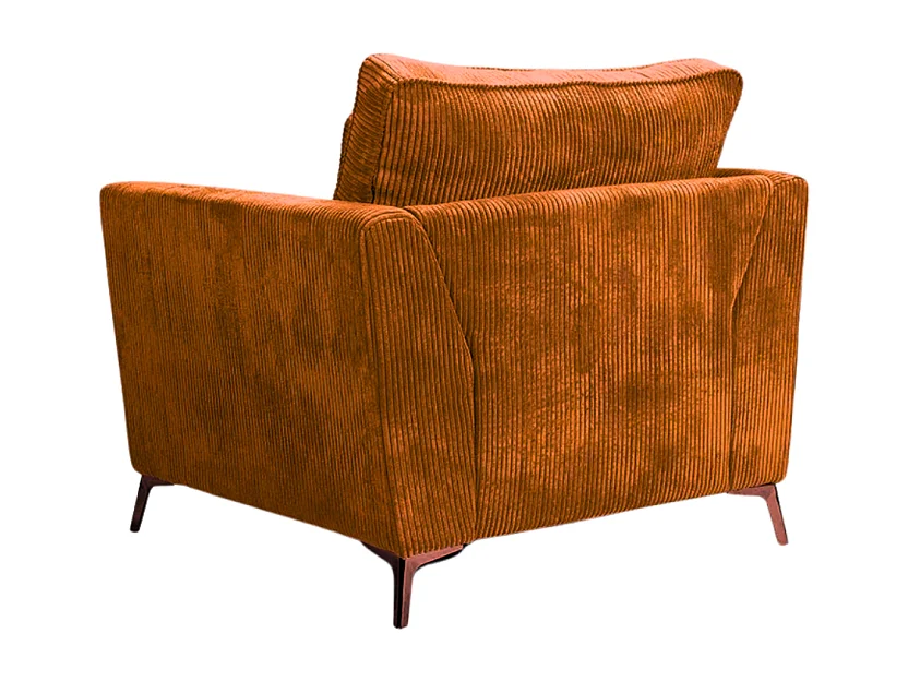 Fauteuil Isla velours côtelé ambre