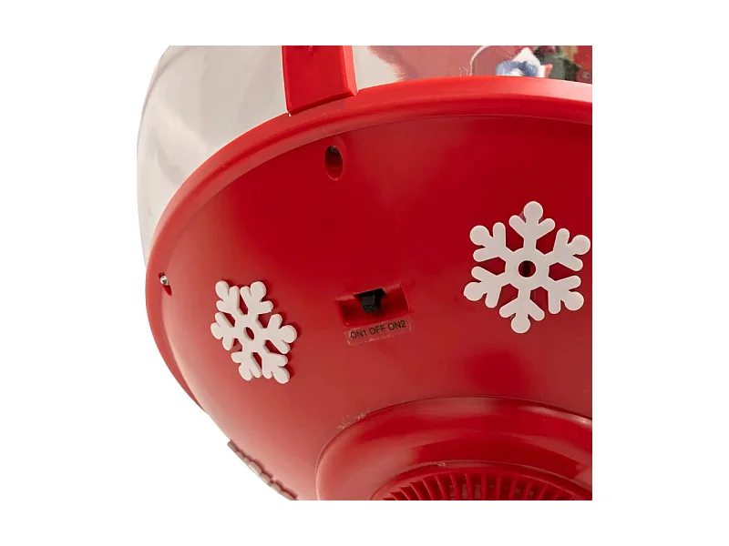 Déco de Noël lampadaire rouge 150 cm neige animée