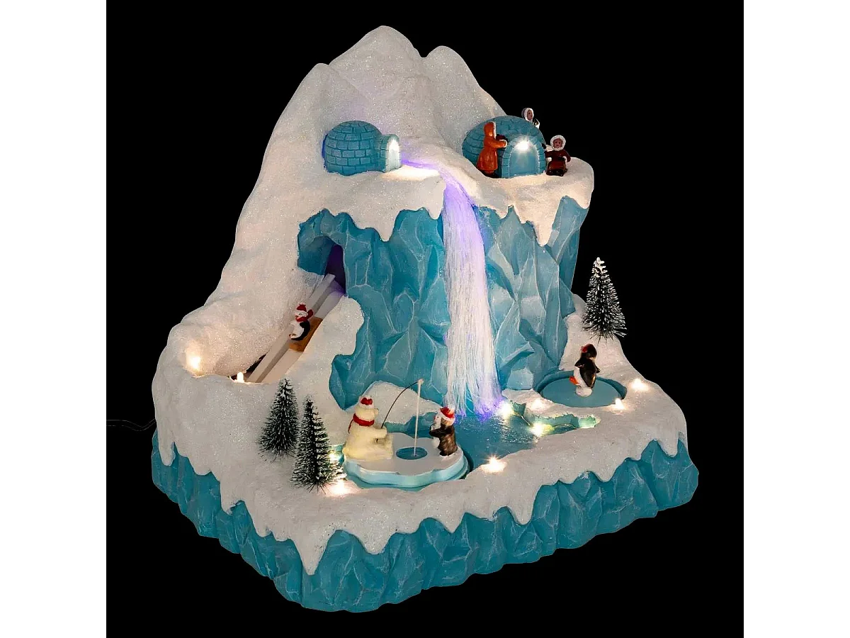 Village de Noël Lumineux "Banquise" 28cm Multicolore