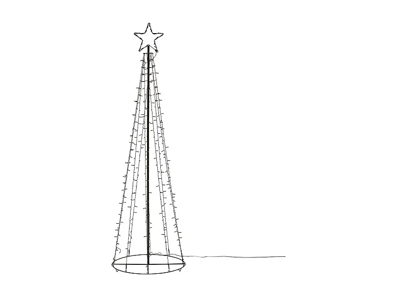 Déco de Noël extérieure sapin 320 LED 190 cm