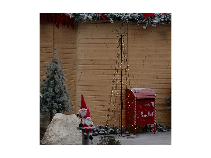 Déco de Noël extérieure sapin 320 LED 190 cm