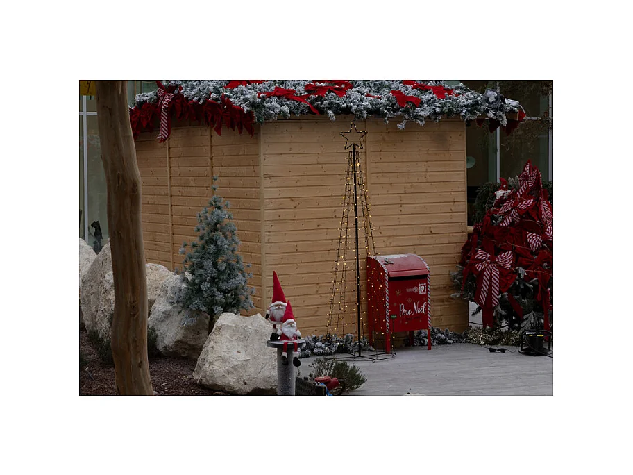 Déco de Noël extérieure sapin 320 LED 190 cm