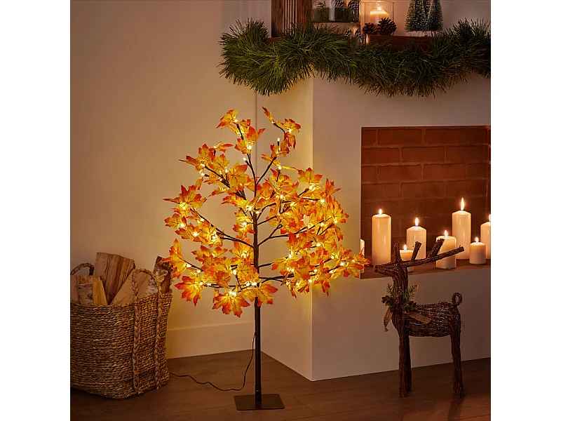 Arbre de Noël lumineux 90 cm extérieur 92 LED blanc chaud