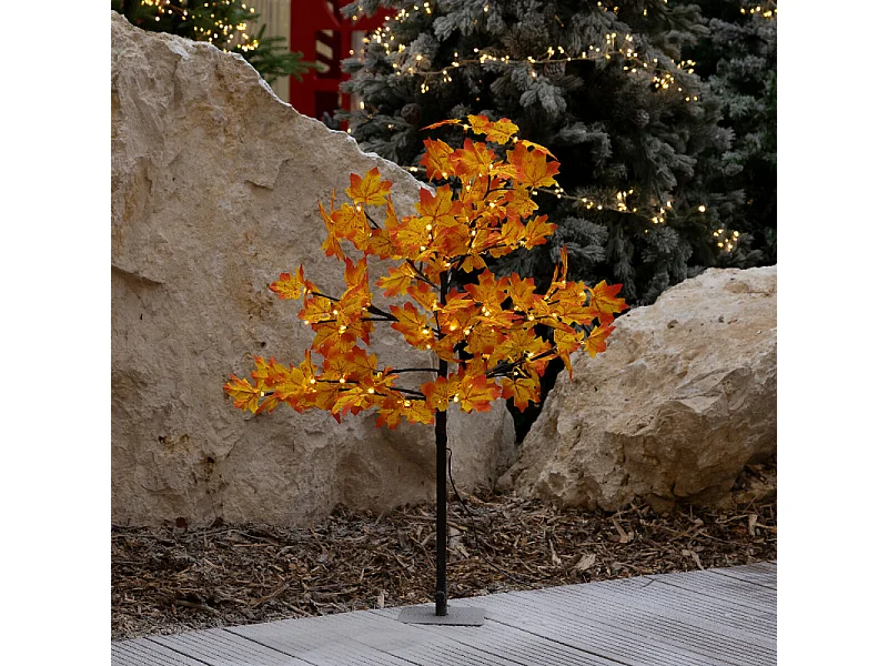 Arbre de Noël lumineux 90 cm extérieur 92 LED blanc chaud