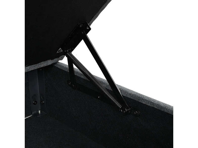 Canapé 4 places modulable en chenille - avec 8 oreillers et 4 rangement de stockage - charge max 500kg - 274x76x87cm - Gris