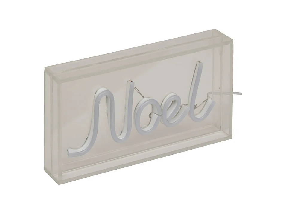 Néon LED Noël prise USB 23 cm rouge