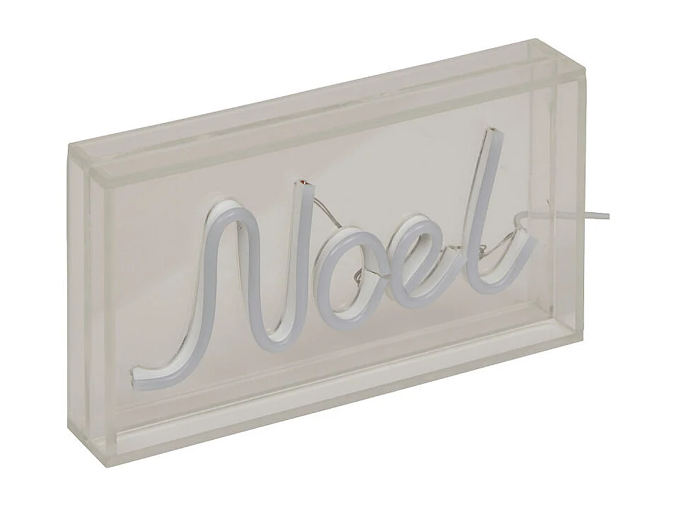 Néon LED Noël prise USB 23 cm rouge