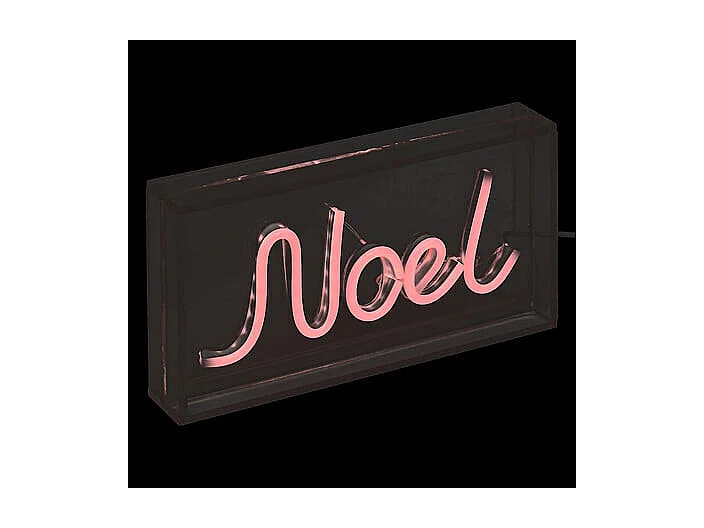 Néon LED Noël prise USB 23 cm rouge