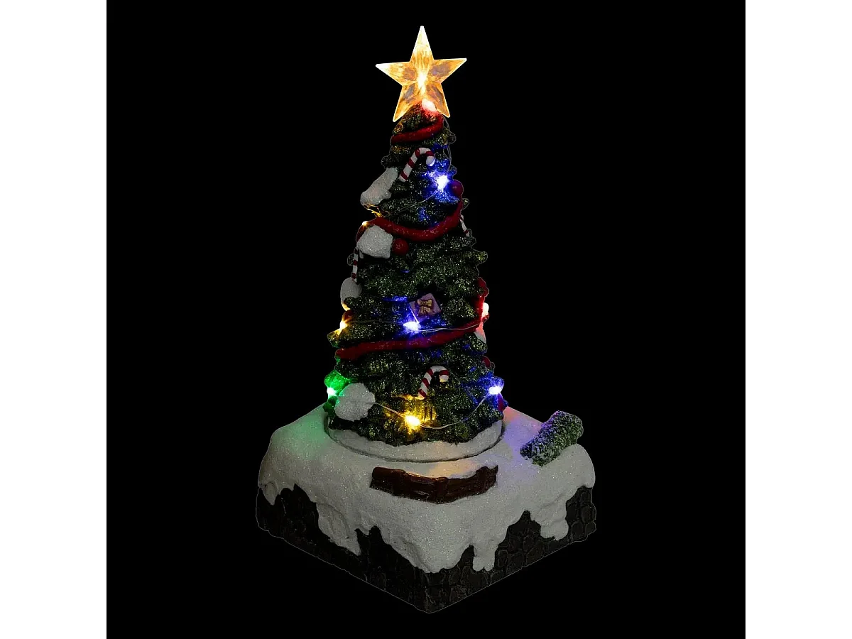 Village de Noël Lumineux "Sapin" 24cm Multicolore
