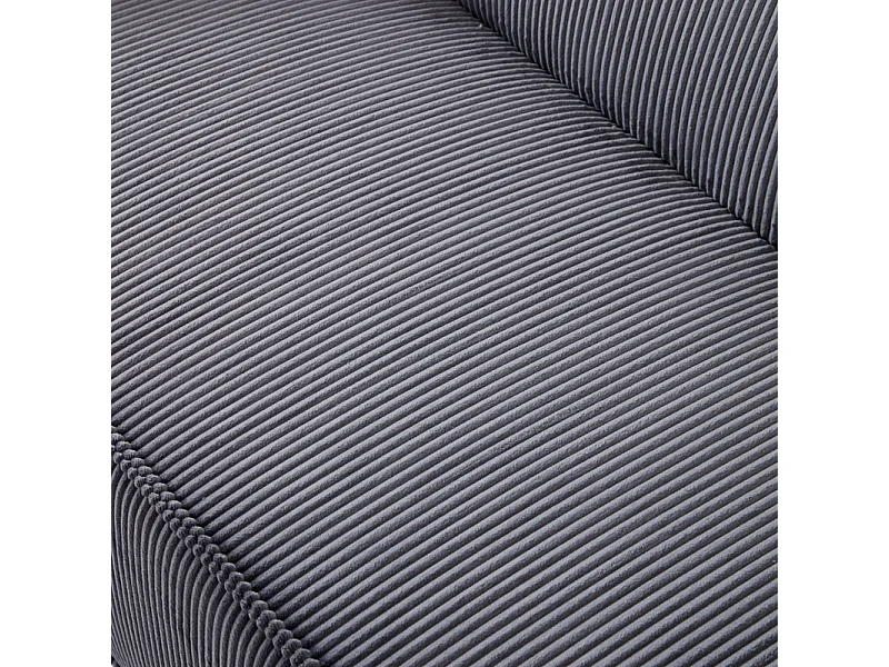 Couch 2-sitzer aus Cord - 58cm Sitztiefe - Max. Belastung 250kg - 178x86x70cm - Grau