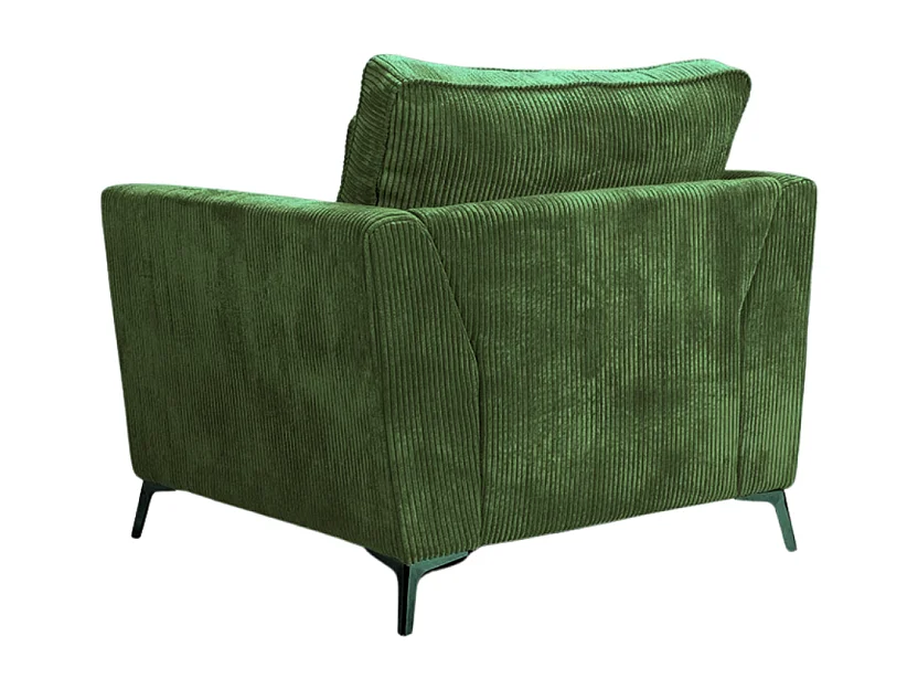 Fauteuil Isla velours côtelé vert