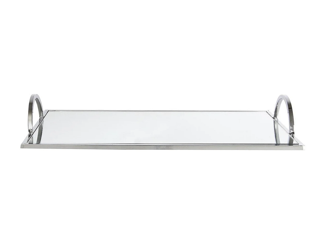 Plateau Miroir Argenté 35x20cm - DEXA