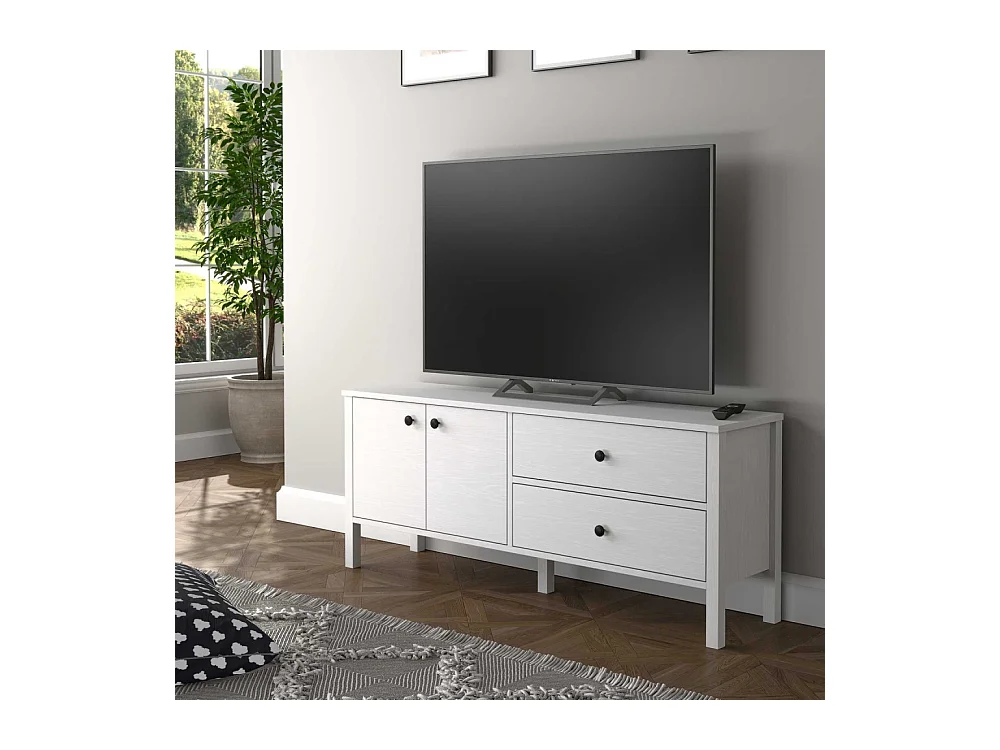 Meuble TV en aggloméré Frannie Modèle 2 : 140 x 35 x 58 cm