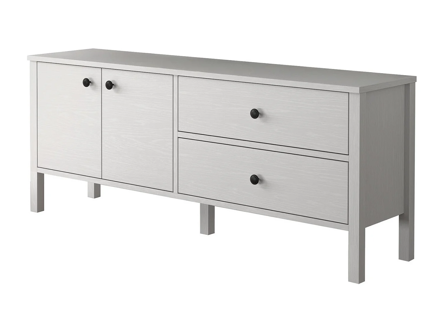 Móvel de TV – 140cm x 58cm x 35cm – Branco – Aglomerado revestido de melamina