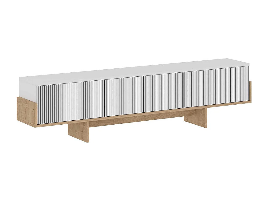 Móvel de TV – 180cm x 44.6cm x 30cm – Branco e Carvalho Safira – MDF