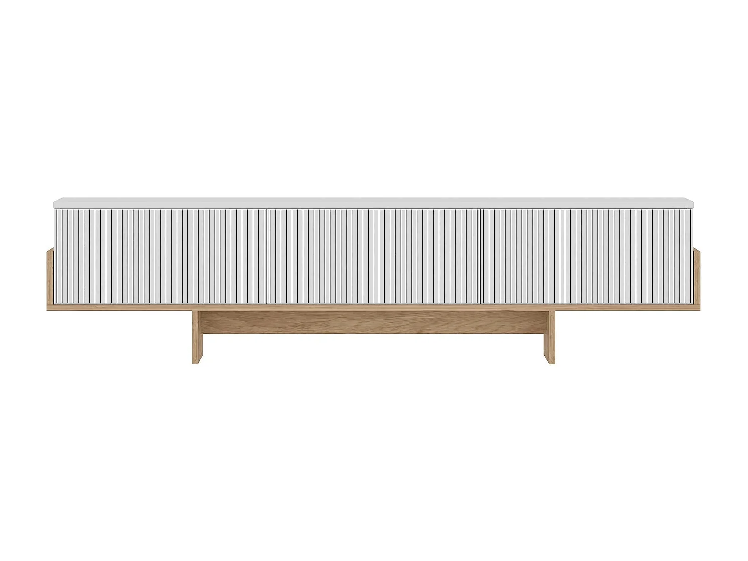 Móvel de TV – 180cm x 44.6cm x 30cm – Branco e Carvalho Safira – MDF