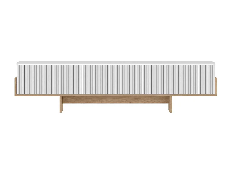Móvel de TV – 180cm x 44.6cm x 30cm – Branco e Carvalho Safira – MDF