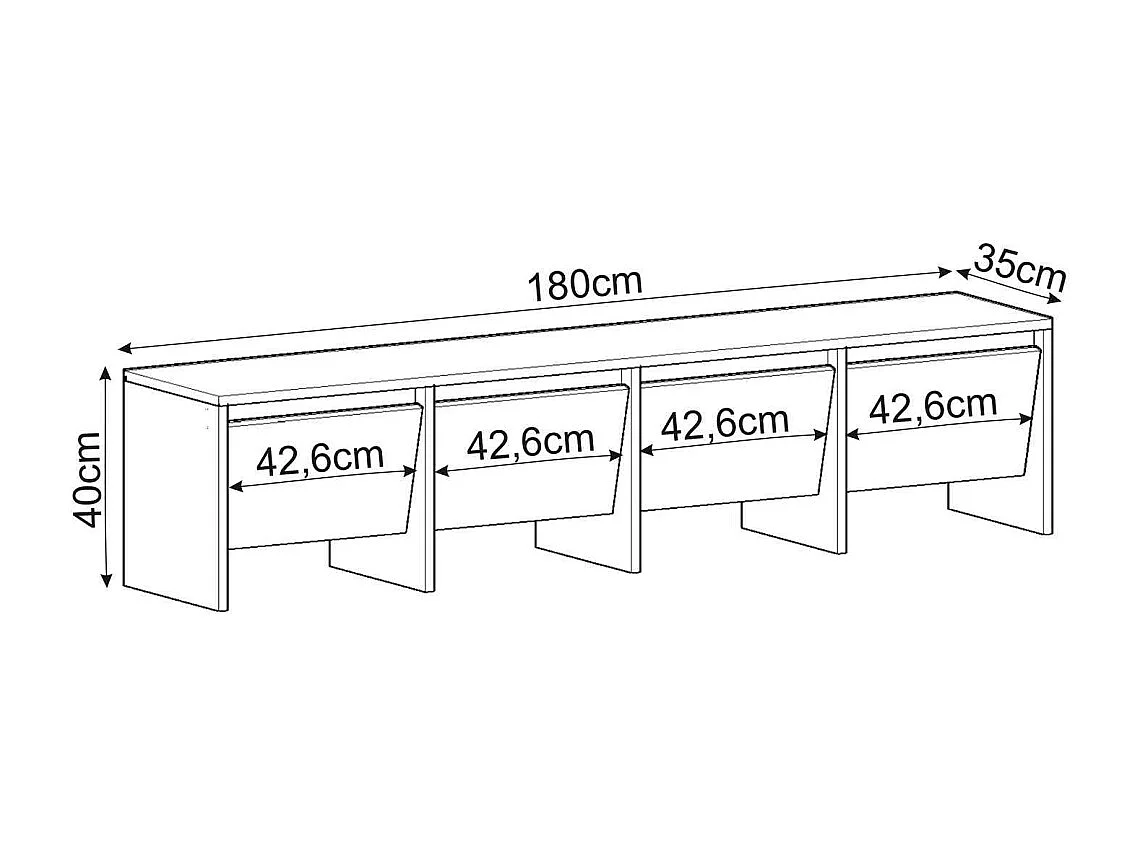 Móvel de TV – 180cm – Travertino – MDF