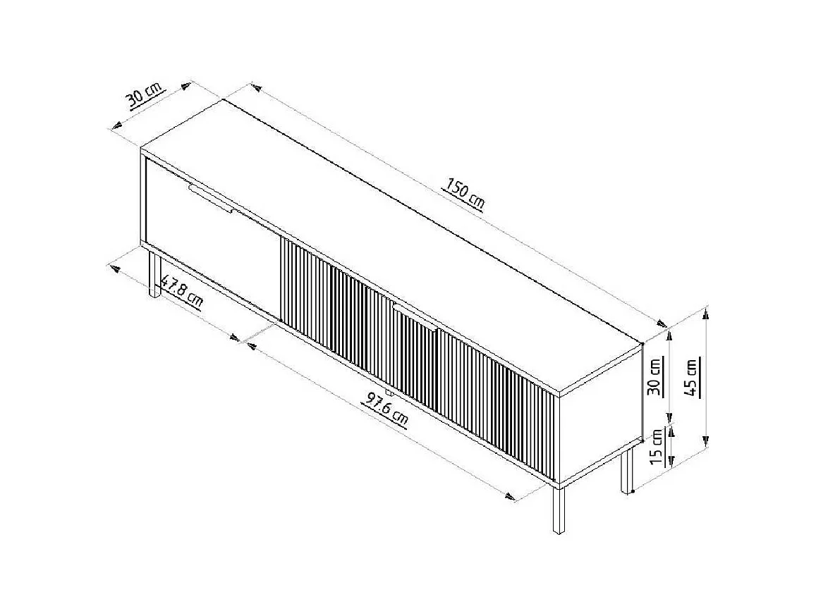 Meuble TV en aggloméré Noah