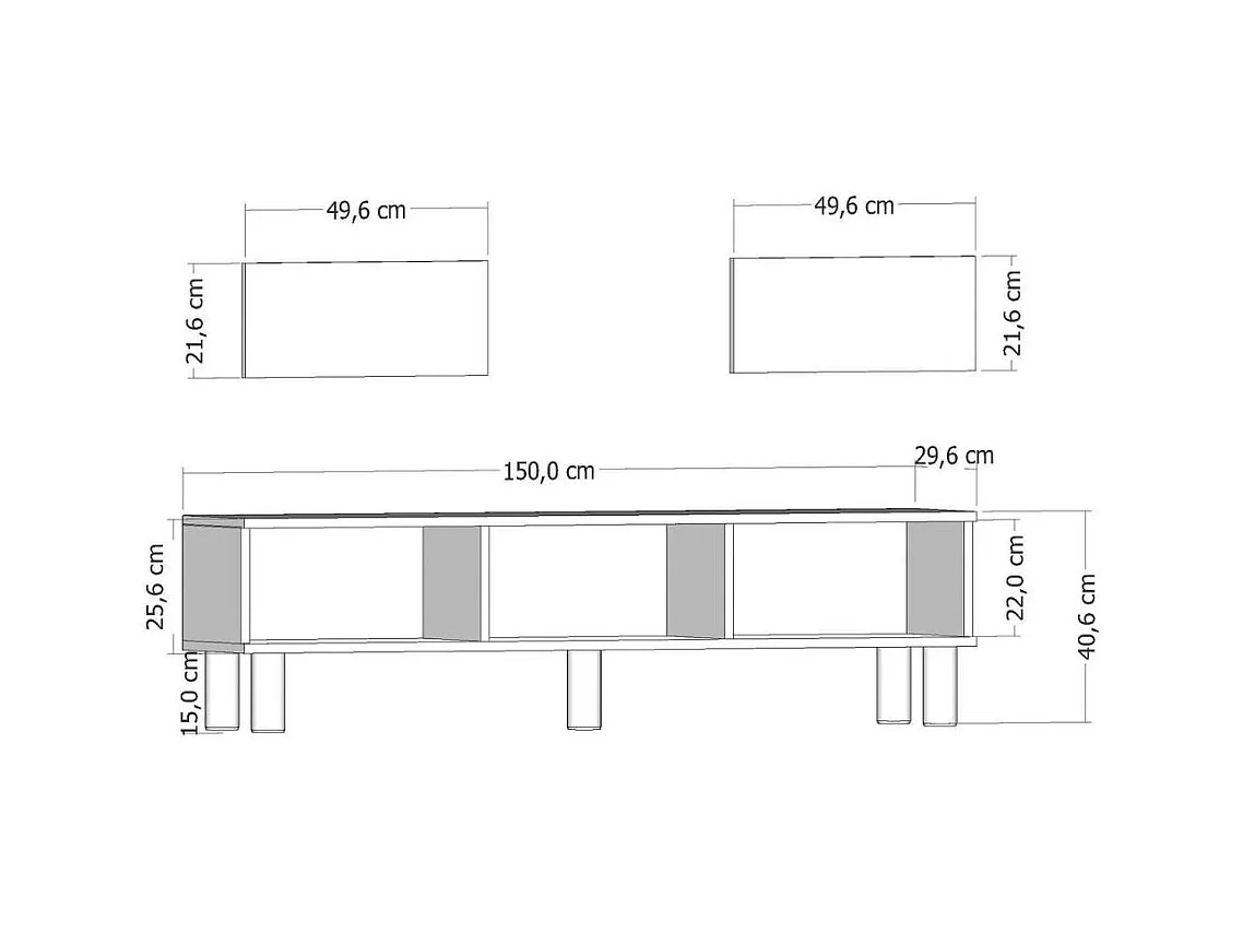 Meuble TV en aggloméré Inci Bohem Modèle 4