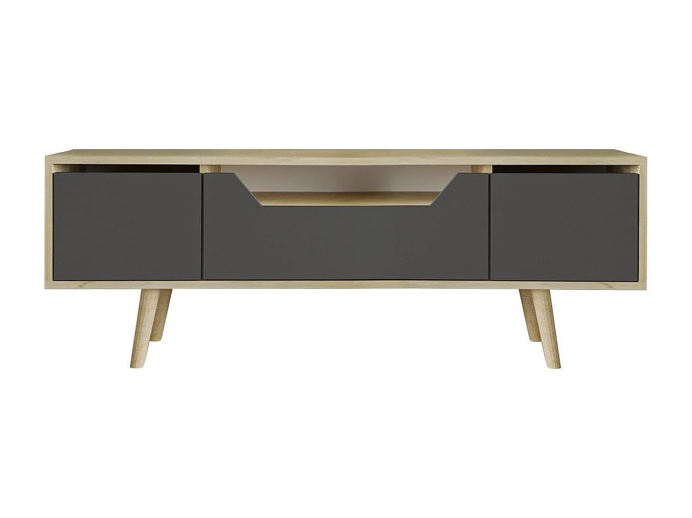 Meuble TV en aggloméré 150 x 29.8 x 53 cm Roma