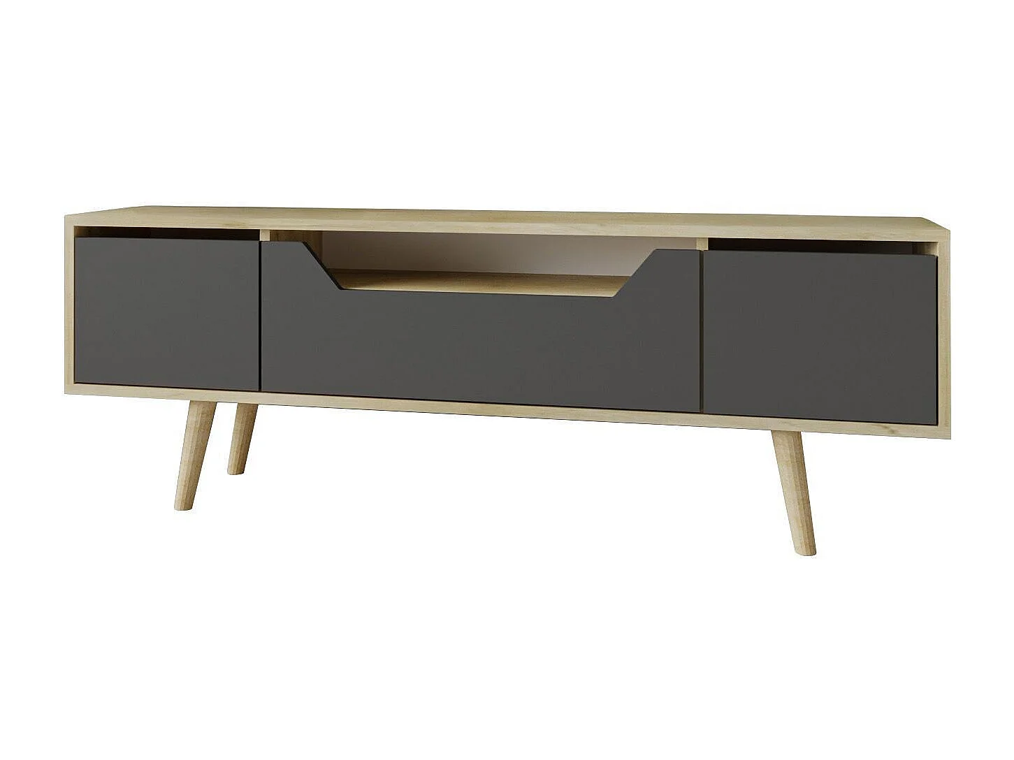 Meuble TV en aggloméré 150 x 29.8 x 53 cm Roma