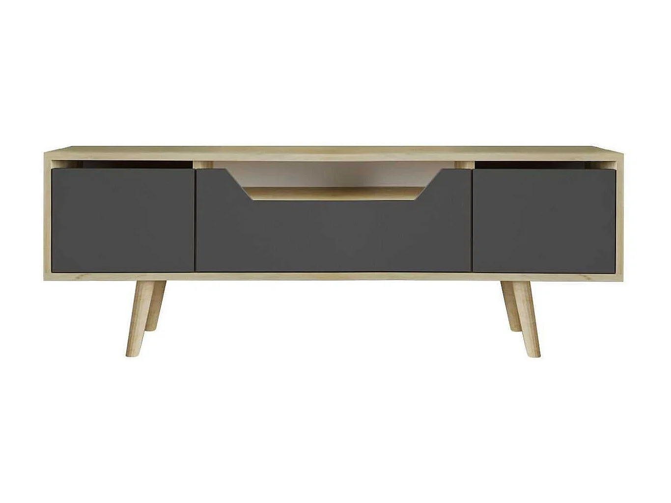 Meuble TV en aggloméré 150 x 29.8 x 53 cm Roma