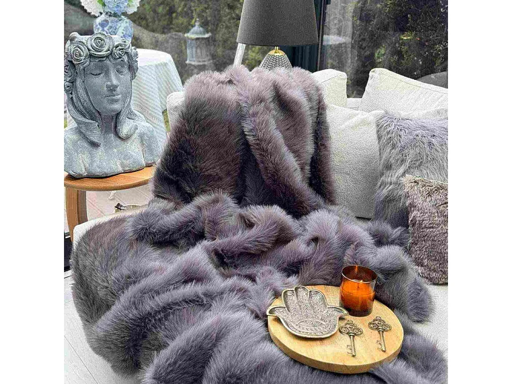 Jeté de canapé en polyester 200 x 150 cm Lolita