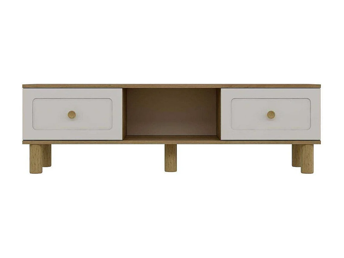 Móvel de TV – 150 cm x 40,6 cm – Carvalho Safira e Branco – MDF