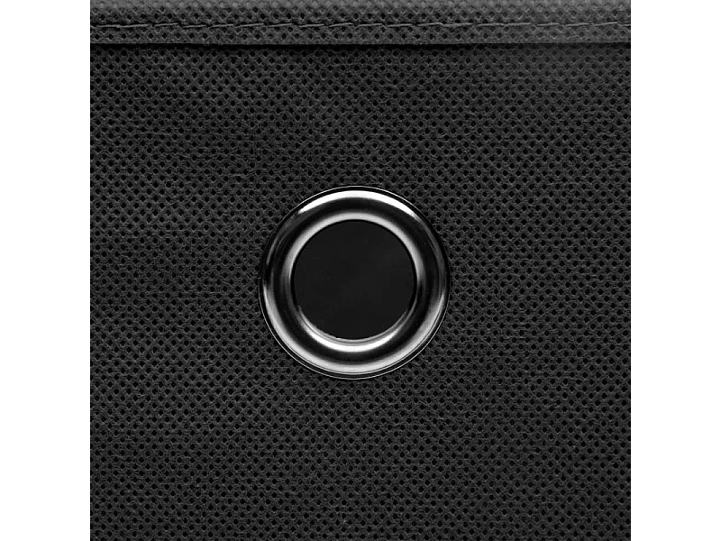 Aufbewahrungsboxen mit Deckeln 10 Stk. Schwarz 32x32x32cm Stoff