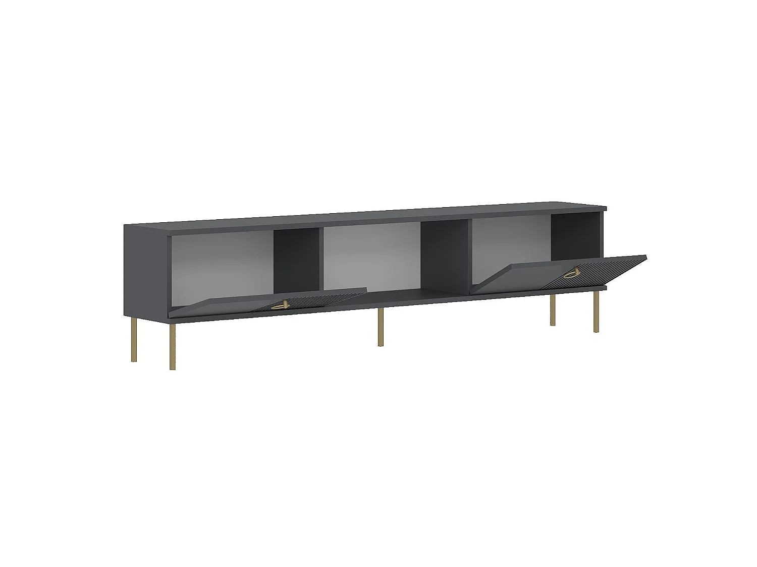Mueble de TV – 180 cm x 45 cm x 30 cm – Antracita – MDF