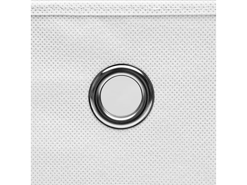 Aufbewahrungsboxen mit Deckeln 10 Stk. Weiß 32x32x32 cm Stoff