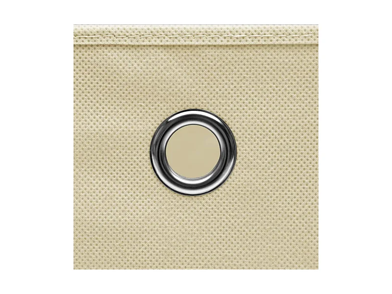 Aufbewahrungsboxen mit Deckel 10 Stk. Creme 32x32x32 cm Stoff