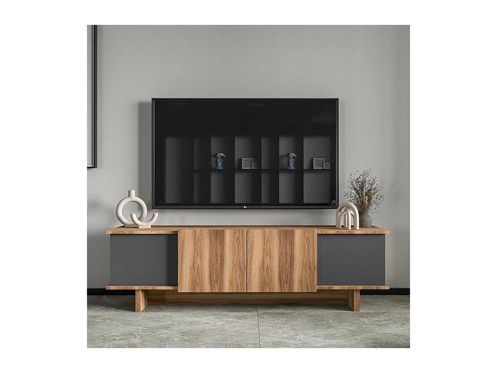 Meuble TV 4 portes en aggloméré Diana