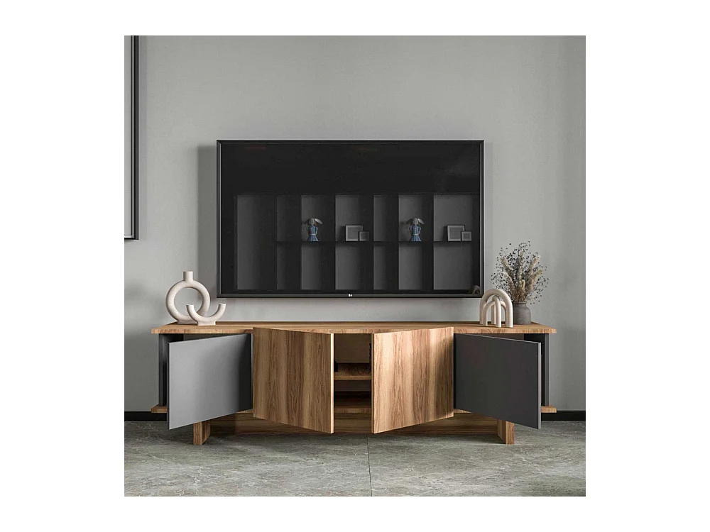 Meuble TV 4 portes en aggloméré Diana