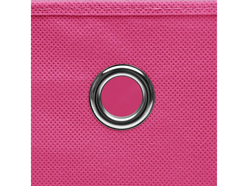 Aufbewahrungsboxen mit Deckeln 10 Stk. Rosa 32x32x32 cm Stoff