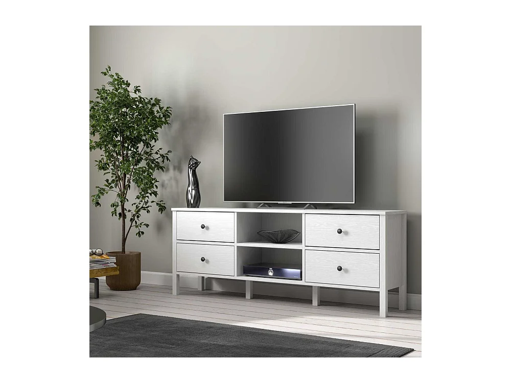 Meuble TV en aggloméré Frannie Modèle 5 : 160 x 35 x 62 cm