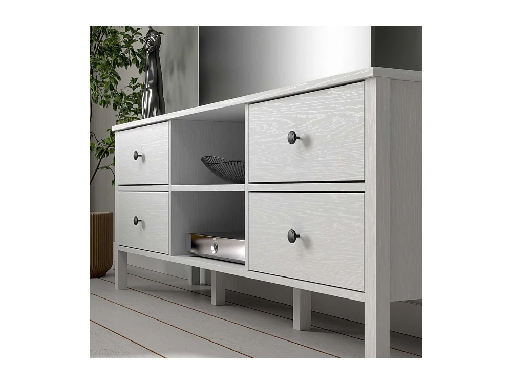 Meuble TV en aggloméré Frannie Modèle 5 : 160 x 35 x 62 cm