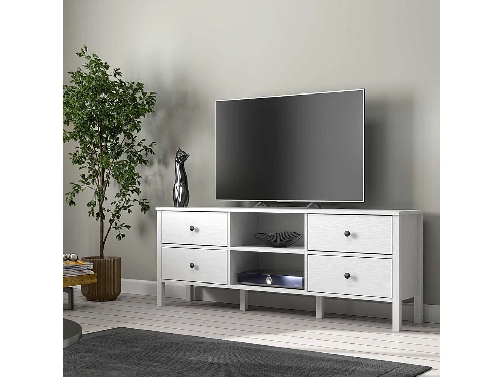 Móvel de TV – 160 cm x 62 cm x 35 cm – Branco – Aglomerado
