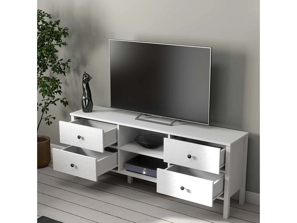 Móvel de TV – 160 cm x 62 cm x 35 cm – Branco – Aglomerado