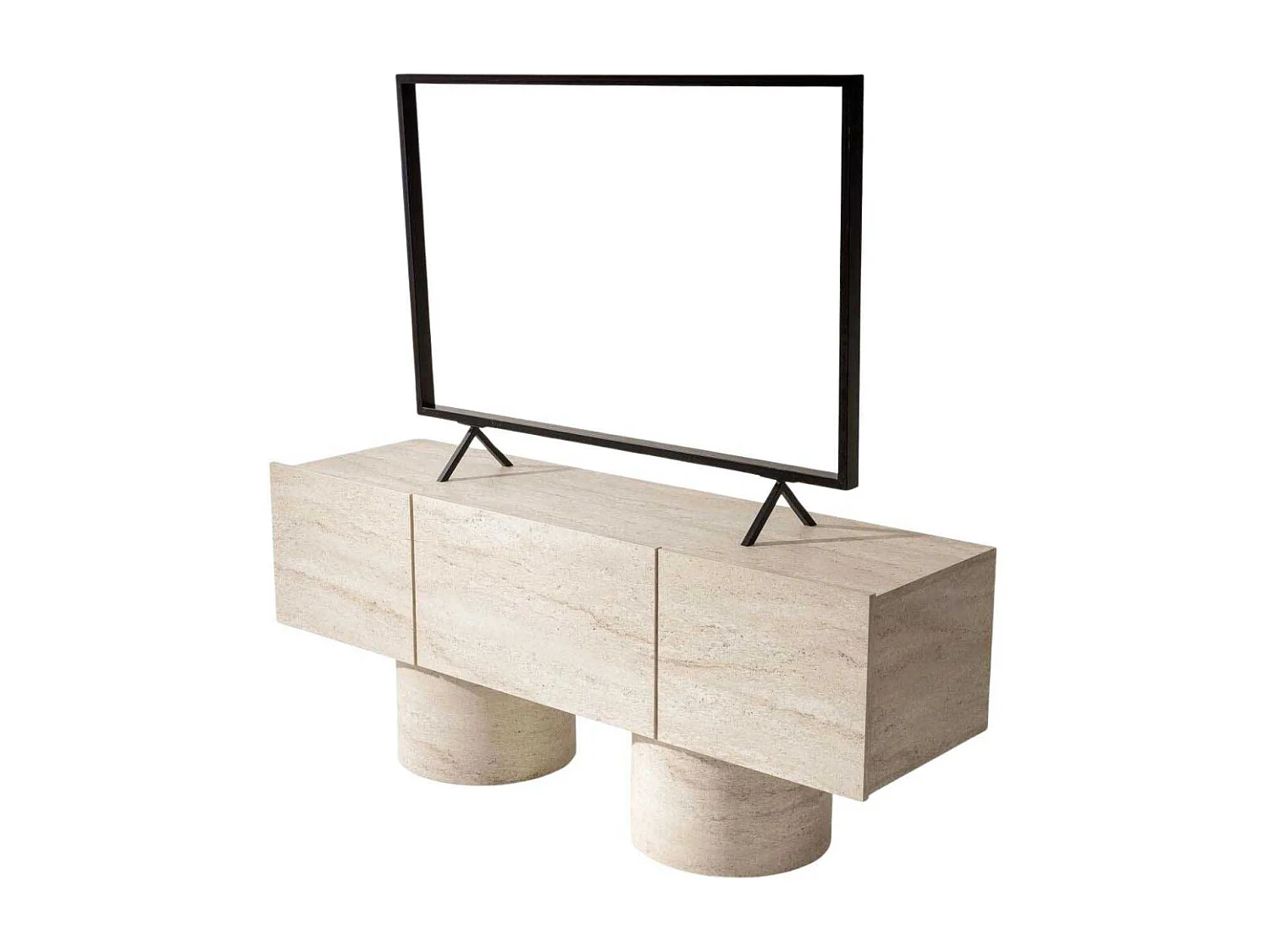 Móvel de TV – 150 cm x 87 cm – Travertino – Painel de partículas