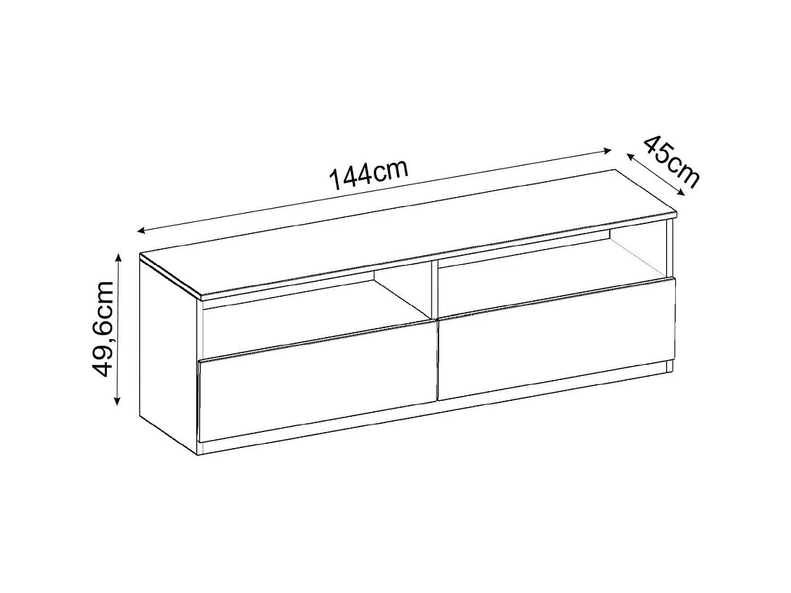 Meuble TV en aggloméré Centra