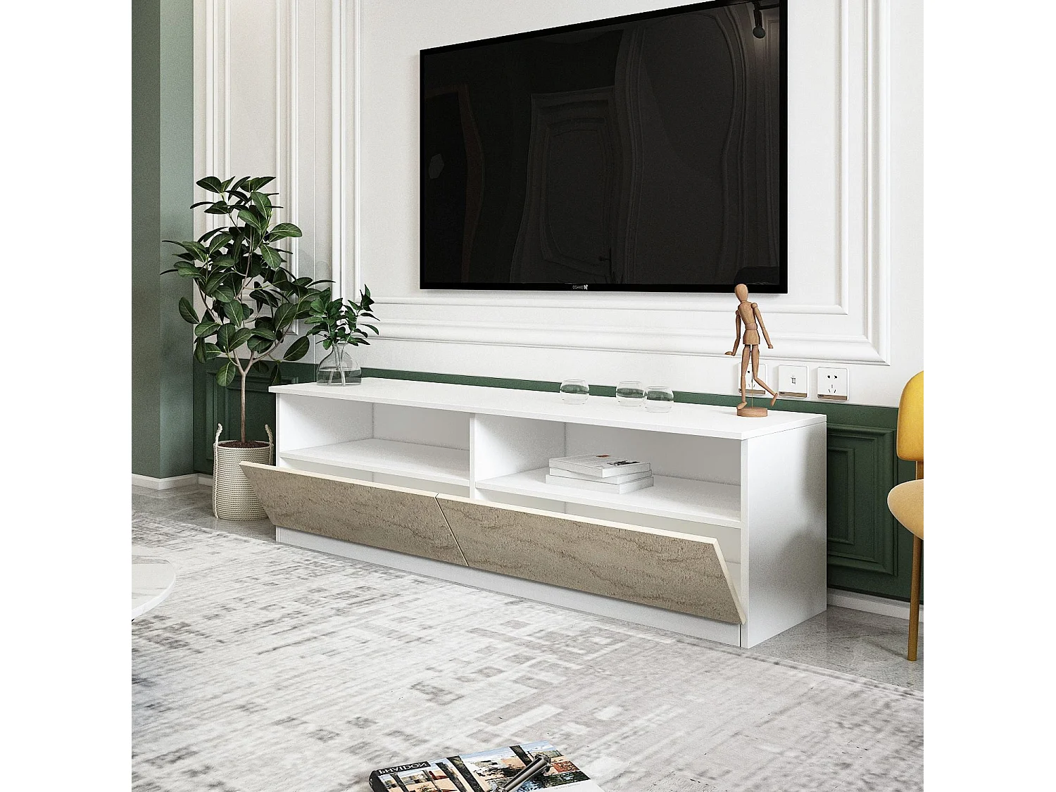 Meuble TV en aggloméré Centra