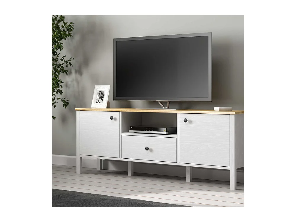 Meuble TV en aggloméré Frannie Modèle 1 : 150 x 35 x 58 cm