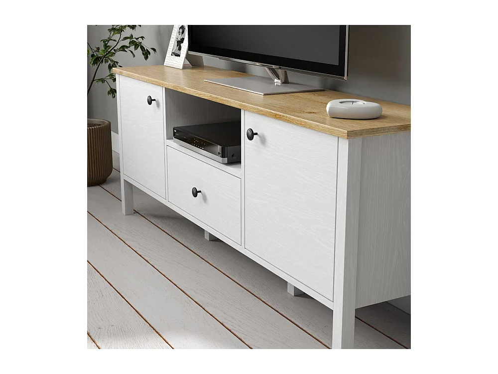 Meuble TV en aggloméré Frannie Modèle 1 : 150 x 35 x 58 cm